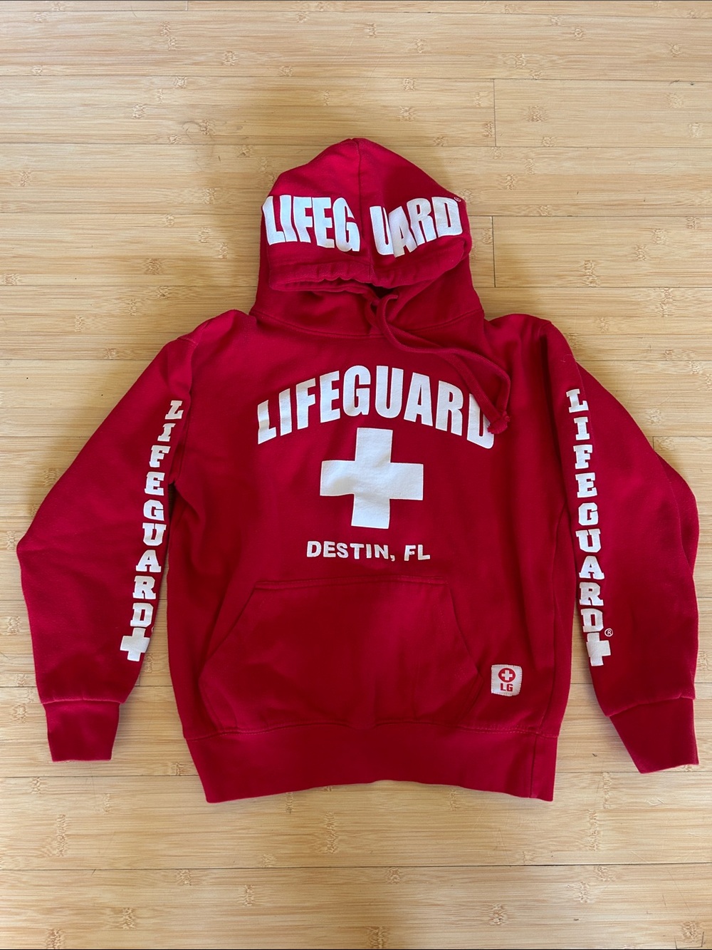 Red Lifeguard Crewneck Hoodie